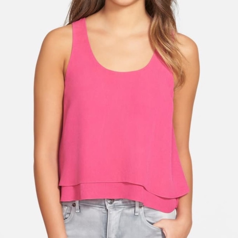 Sam Edelman crop tank top in hot pink